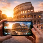 Augmented reality apps for tourism enhancing a traveler’s experience at a historic landmark with immersive AR overlays