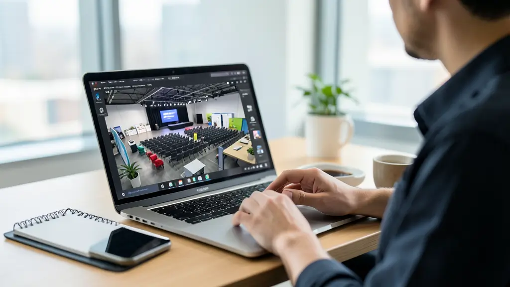 Business professionals using VR headsets during virtual reality events in a corporate conference room to improve engagement and collaboration.