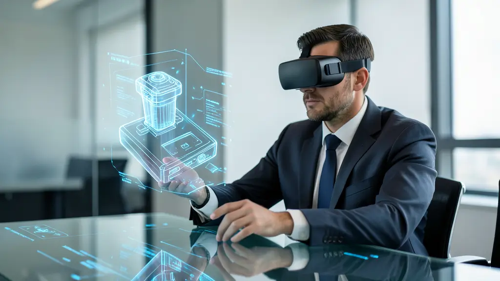 Professional innovation lab scene showing how ar vr companies transform businesses using immersive virtual reality technology.