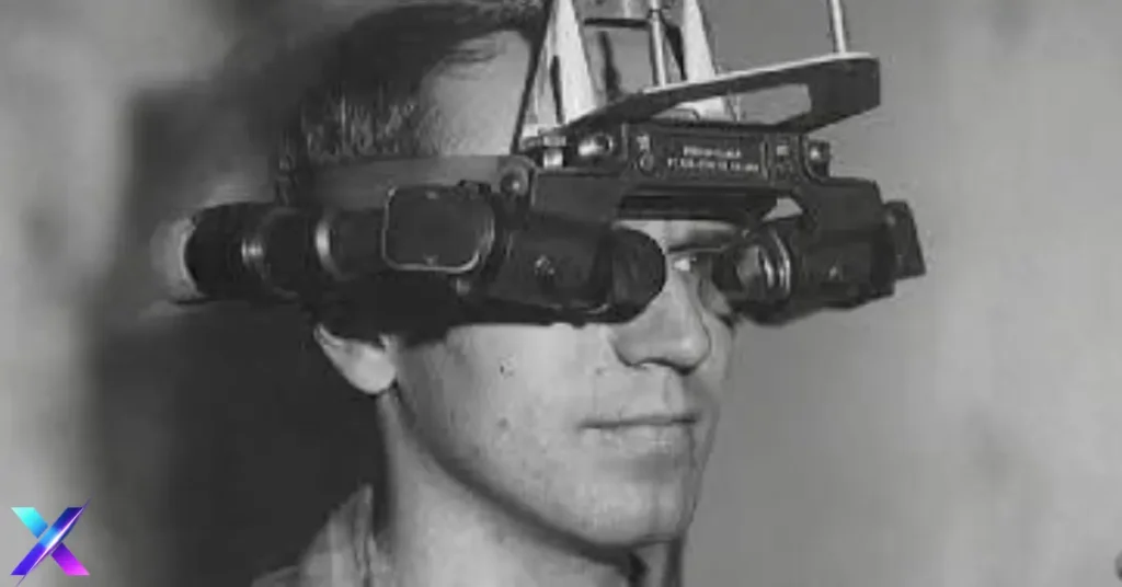 1968 Sword of Damocles head-mounted display demonstrating a key milestone in the history of when VR was invented