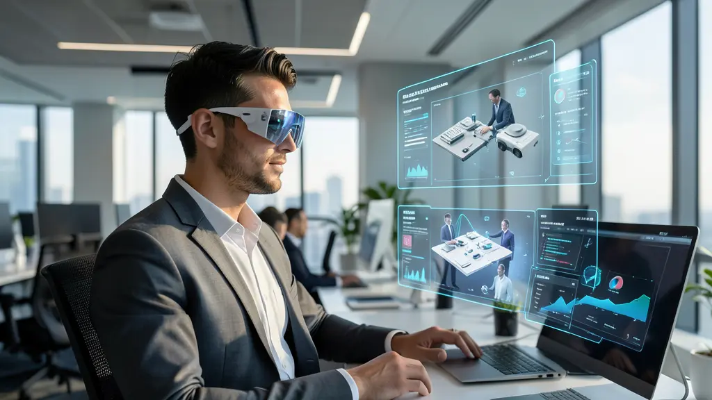 Augmented Reality Guide showcasing the importance of AR in 2026 with smart glasses and holographic workplace tools