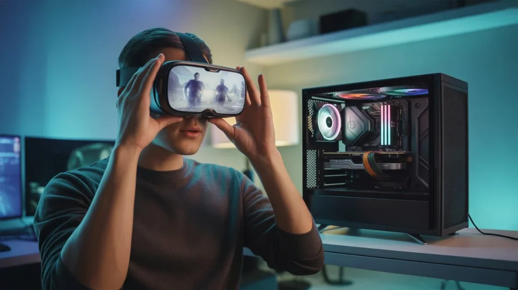 best gpu for virtual reality rendering two images for VR headset gaming experience